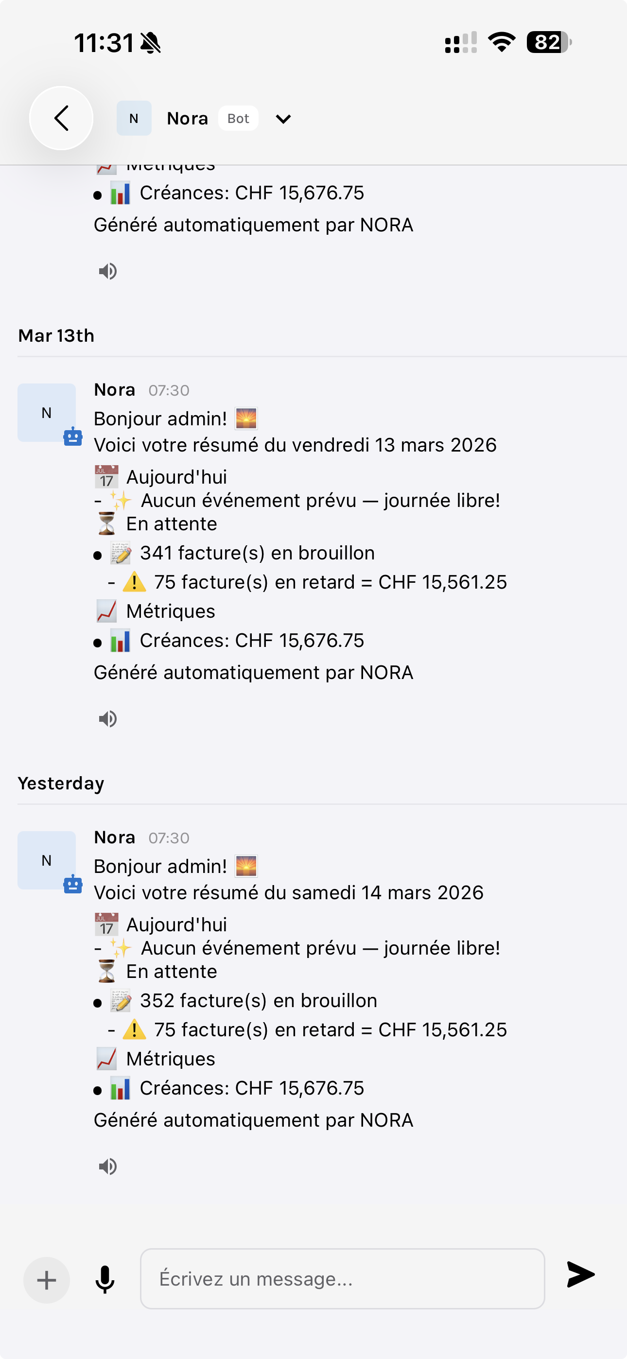 Nora, votre assistante IA